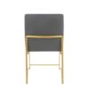 Fuji - Contemporary High Back Dining Chair (Set of 2) - Gold / Gray - Image 5