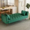 Convertible Double Folding Living Room Sofa Bed - Green - Image 4