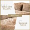 Bean Bag Sofa Lazy Sofa Durable Comfort Lounger High Back Bean Bag Chair Couch - Coffee - Image 6