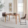Mid-Century Damsel Extension Dining Table With Removable Leaf - Caramel - Image 4