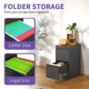 Steel 2 Drawer Vertical File Cabinet With Lock For A4 Legal / Letter Size - Black - Image 5