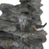4 Tiered Rock Waterfall Fountain With LED Lights, Outdoor Garden Decor, Weather Resistant - Gray - Image 13