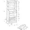 Home Bar Wine Rack Storage Cabinet - Espresso - Image 5