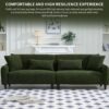 Teddy Velvet Sofa For Living Rooms, Bedrooms & Offices - Green - Image 2