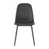Modern Minimalist Dining Chair Set 4 Chairs, Upholstered Side Chairs With Metal Legs - Black - Image 12