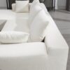 Modular Sectional Living Room Sofa Set, Modern Minimalist Style Couch, Upholstered Sleeper Sofa Salon, 2 Piece Free Combination, L-Shape - Cream - Image 19
