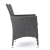 Dimensional Outdoor Dining Chair With Cushion Seat And Iron Frame (Set of 2) - Gray - Image 7