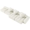 Modern Oversized Modular Sectional Sofa, Sparkling Fabric Soft Cushion Sofa With 6 Pillows, 6 Pieces Diy Combination Tufted Sofa, No Assembly Required - Beige - Image 21