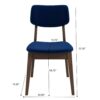 Clove - Dining Chair (Set of 2) - Brown / Navy Blue - Image 6