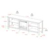 Modern Transitional Wood 70" Fireplace TV Stand For 80" TVs With 2 Shelves - Espresso - Image 6
