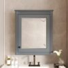 Wall Mounted Bathroom Storage Cabinet With Mirror, Medicine Cabinet With Height Adjustable Shelf, Over The Toilet Space Saver Cabinet - Gray - Image 3