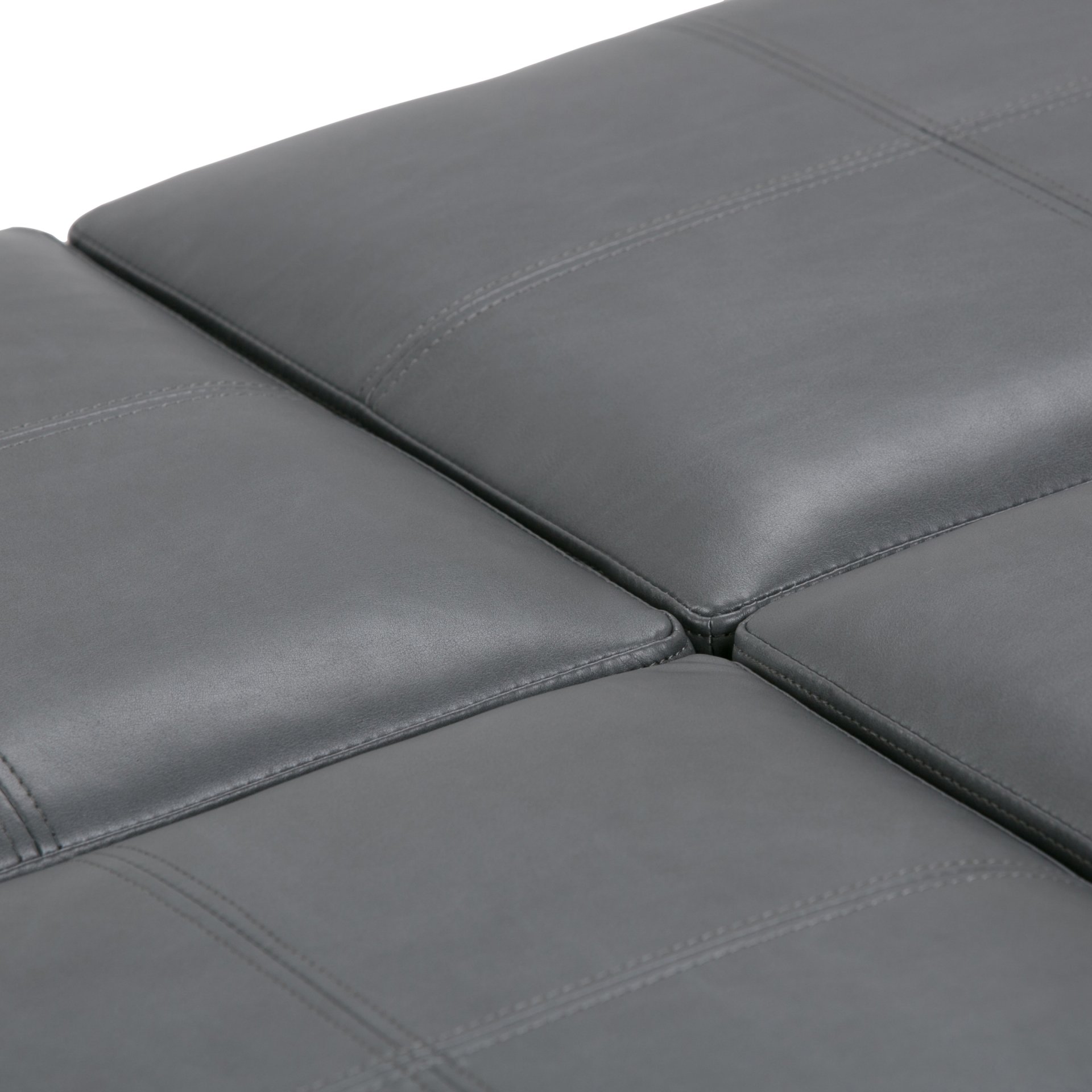 Avalon - Square Coffee Table Storage Ottoman - Stone Gray - Image 4