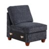 Gina - Sectional Sofa With Ottoman - Black - Image 7