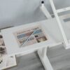 38.18" Hand Crank Adjustable Drafting Table Drawing Desk With 2 Metal Drawers With Stool - White - Image 5