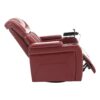 270 Degree Swivel Power Recliner With Tray Table, Phone Holder, Cup Holder, USB Port - Red - Image 16