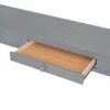 Full Loft Bed With U Shaped Desk, Storage Compartments And Tri Fold Mirror - Gray - Image 14