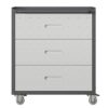 Heavy Duty Metal Storage Cabinet With Wheels 3 Drawer Tool Cabinet For Garage, Office, And Home Organizer Solutions - Black - Image 4
