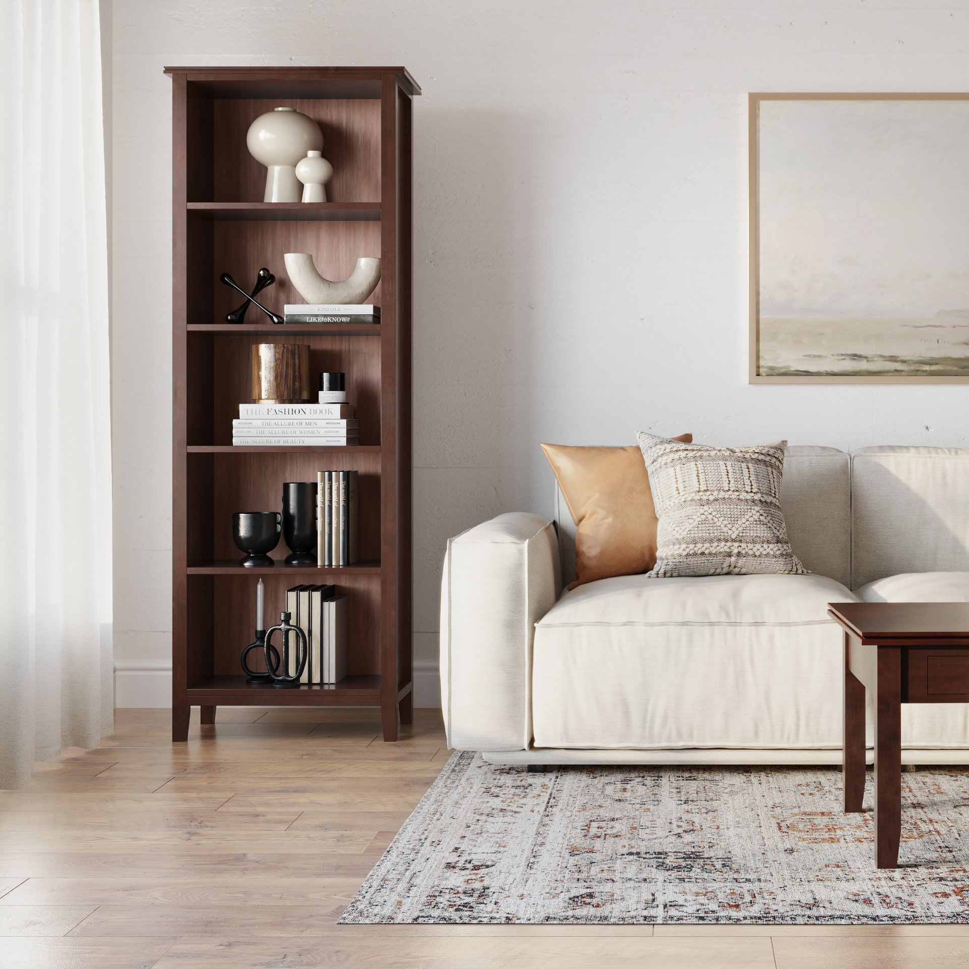 Artisan - 5 Shelf Bookcase - Russet Brown - Image 8