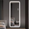 Full Length Mirror Lighted Vanity Body Mirror LED Mirror Wall-Mounted Mirror Big Size Rounded Corners, Bedroom, Living Room, Dressing Room, Hotel - Clear - Image 3