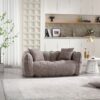Soft Beanbag Chair With High Resilience Foam Core For Two People - Brown - Image 7