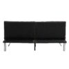 Faux Linen Wood Frame Futon Sofa Bed With Stainless Legs - Espresso - Image 10