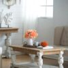 Rectangle Coffee Wooden Coffee Table, French Country Coffee Table - Brown / Antique White - Image 5