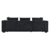 Modern L Shaped Sectional Sofa With Chenille Upholstery And Wooden Storage - Black - Image 12