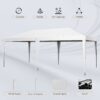 Outsunny - 10' x 19.2' Pop Up Canopy Tent, Heavy Duty Tent For Parties, Outdoor Instant Gazebo Sun Shade Shelter With Carry Bag For Catering, Events, Wedding, Backyard Bbq - White - Image 5