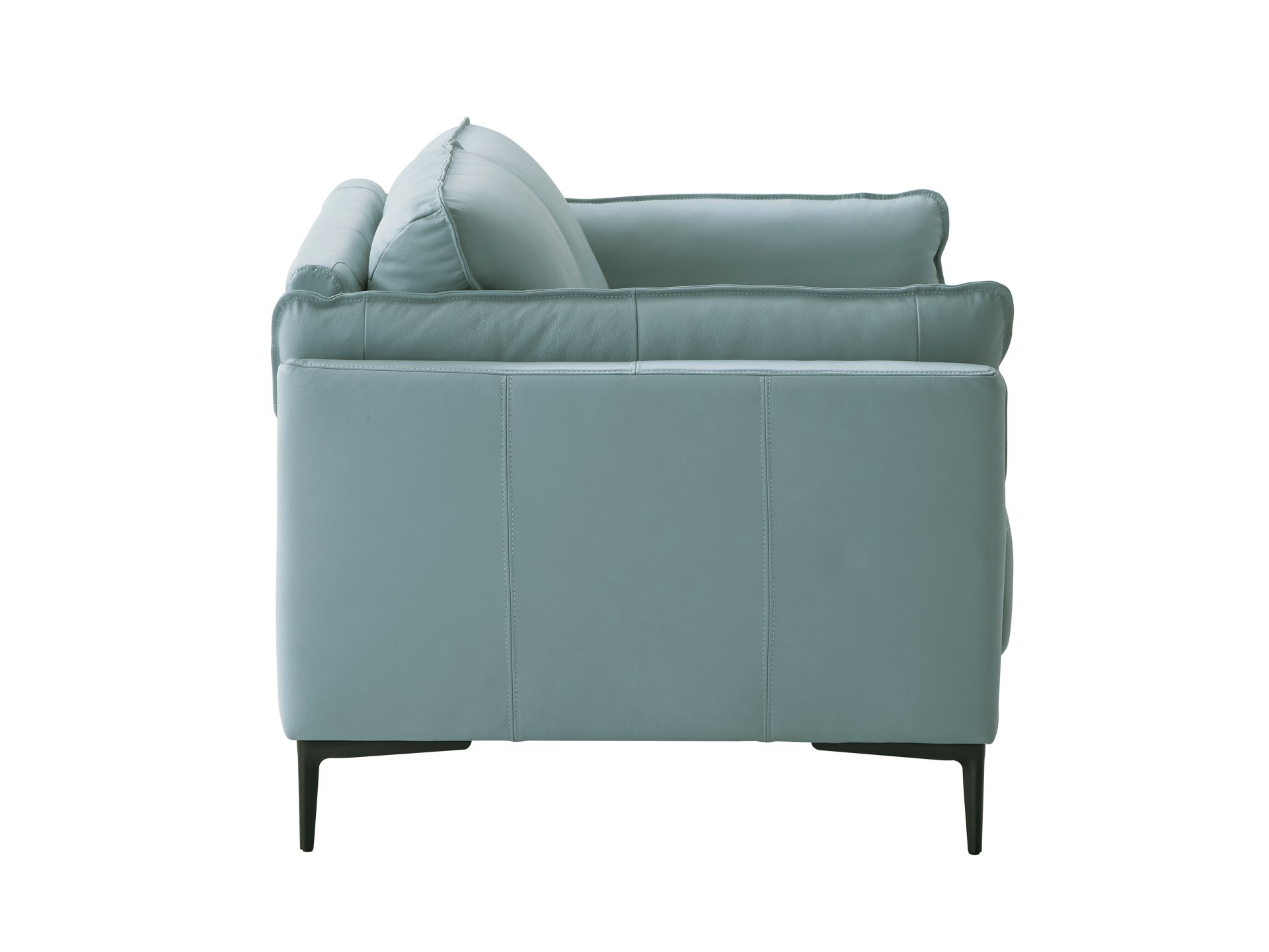 Mesut - Top Grain Leather Loveseat - Sage Green - Image 4