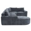 Oversized Modular Sofa Cloud Sectional Sofa Set Upholstered Couches U - Shaped Sofa With Deep Seat For Living Room - Gray - Image 24