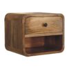 Mini Floating Open Bedside - Oak - Image 3