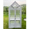 Mini Greenhouse Kit, Outdoor Small Green House, Wood, Plant Stand For Indoor Garden & Patio Balcony Apartments Porch Terrace Outsid Accessories, Uv-Resistant - Gray - Image 6