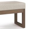Milltown - Footstool Small Ottoman Bench - Platinum - Image 2