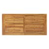 Outdoor Dining Table With Slat Wooden Panel And Turnbuckle Accents - Teak - Image 7