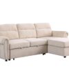 Ashton - Reversible Sleeper Sectional Sofa Chaise - Beige - Image 3