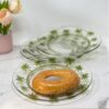 Palm Tree Design 9" Acrylic Dinner Plates (Set of 4) Crystal Clear Reusable Unbreakable Kitchen Plates Bpa Free Dishwasher Safe - Clear - Image 2
