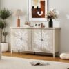Sideboard Buffet Cabinet, Storage Cabinet With Storage, Modern Storage Cabinet With 4 Doors & Adjustable Shelves For Living Room, Dining Room, Kitchen And Entryway - Image 5