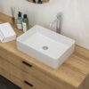 Rectangular Modern Vessel Bathroom Sink - White - Image 2
