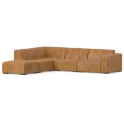Rex - Left Sectional Sofa And Ottoman - Sienna