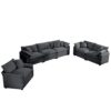 Classic & Modern Oversized 3 Piece Sectional Sofa With Deep Seats - Gray - Image 21
