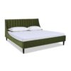 Aspen - King Vertical Tufted Headboard Platform Bed Set - Olive Green - Image 2