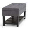 Saxon - Storage Ottoman Bench - Slate Gray - Image 3