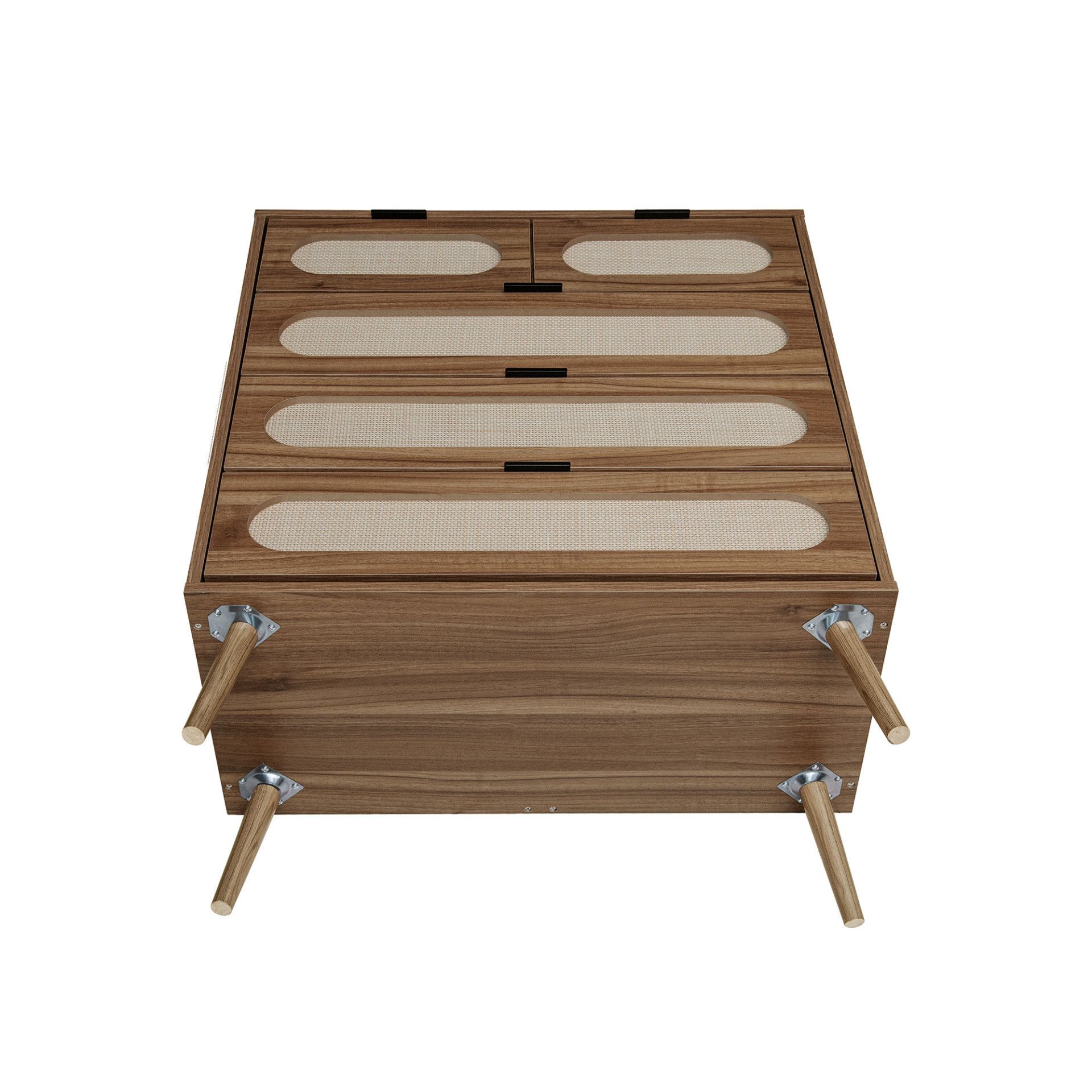 Modern 5 Drawer Accent Storage Cabinet For Living Room, Bedroom, Dining Room, Or Study - Walnut - Image 15