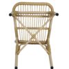 Outdoor Wicker Patio Dining Chairs (Set of 2) With Durable Iron Frame Rattan Weave - Natural - Image 12
