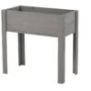 Raised Garden Bed With Legs, Elevated Planter Box For Outdoor Plants Flowers Fruits Vegetable Herb Growingg - Gray - Image 3