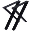 X Table Legs 28X 24", Wide Metal Table Legs, Heavy Duty Steel Desk Legs Table Leg Dining Table Legs Coffee Desk Leg (Set of 2) - Black - Image 6