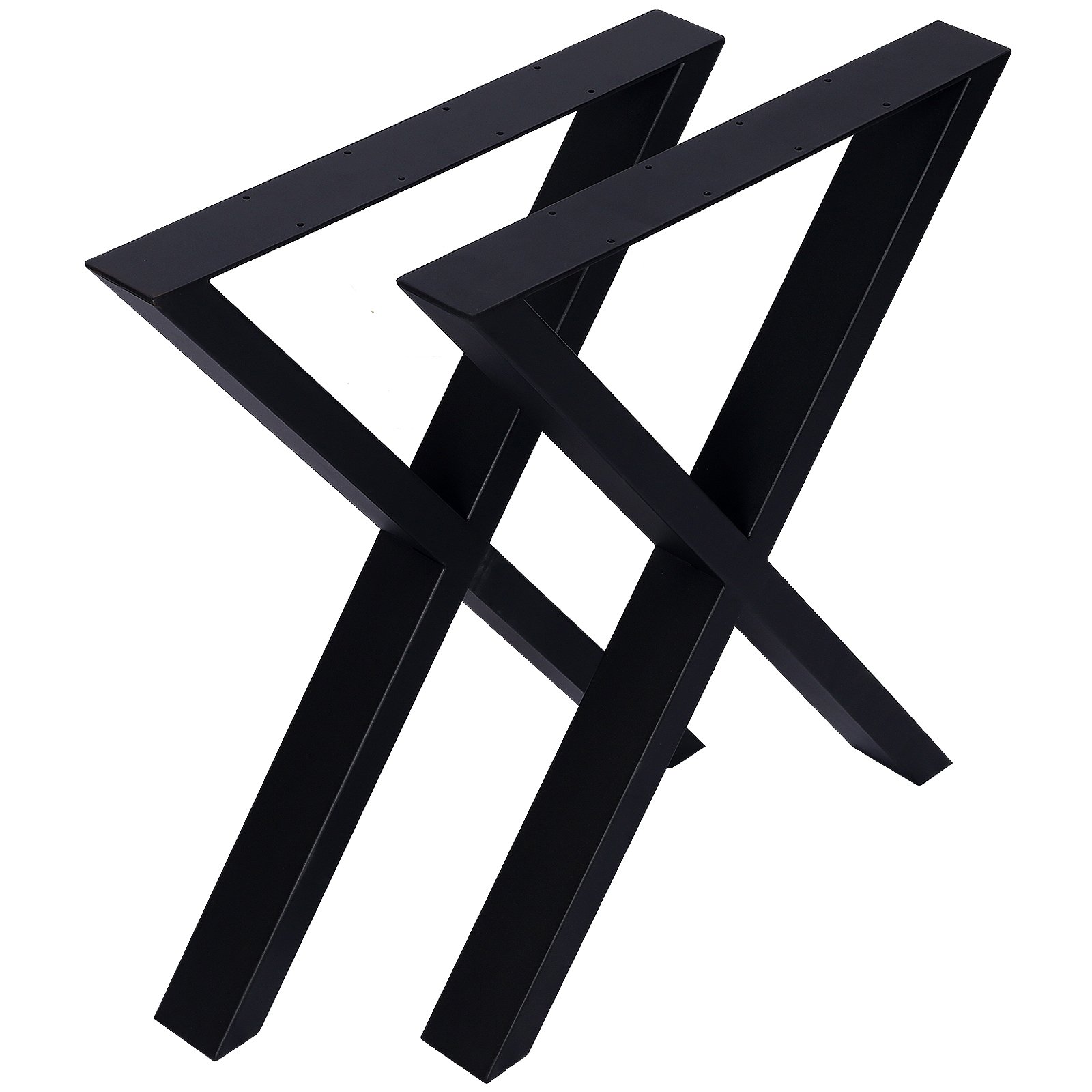 X Table Legs 28X 24", Wide Metal Table Legs, Heavy Duty Steel Desk Legs Table Leg Dining Table Legs Coffee Desk Leg (Set of 2) - Black - Image 6