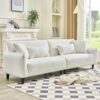 Teddy Velvet Sofa Soft & Comfortable - Beige - Image 5