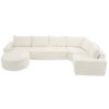 Oversized Modular Sofa Cloud Sectional Sofa Set Upholstered Couches U - Shaped Sofa With Deep Seat For Living Room - Beige - Image 17