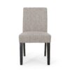 Contemporary Dining Chair With Upholstered Seating - Light Gray - Image 5